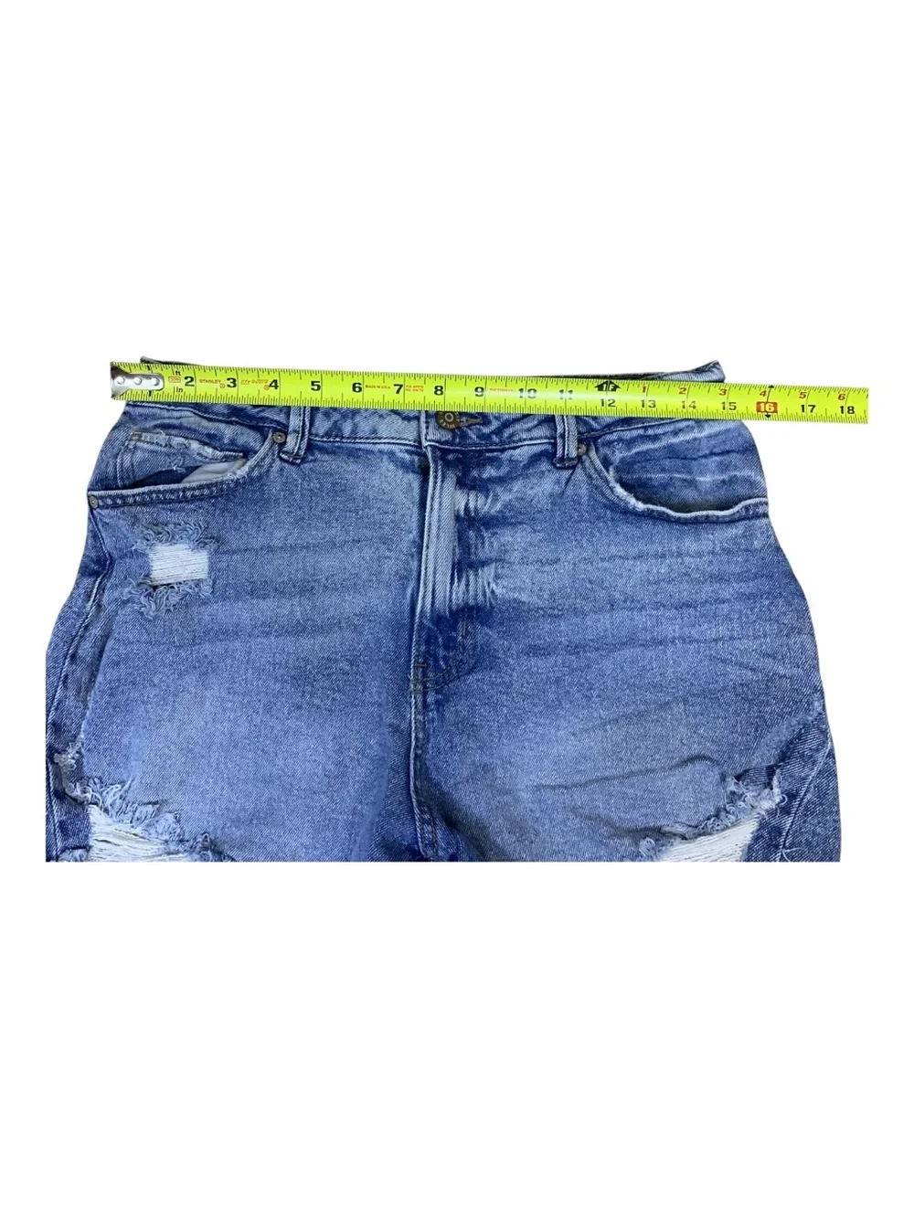 Sincerely Jules Light Wash Distressed Denim Shorts Stretch Cut Off‎ Size 11-12